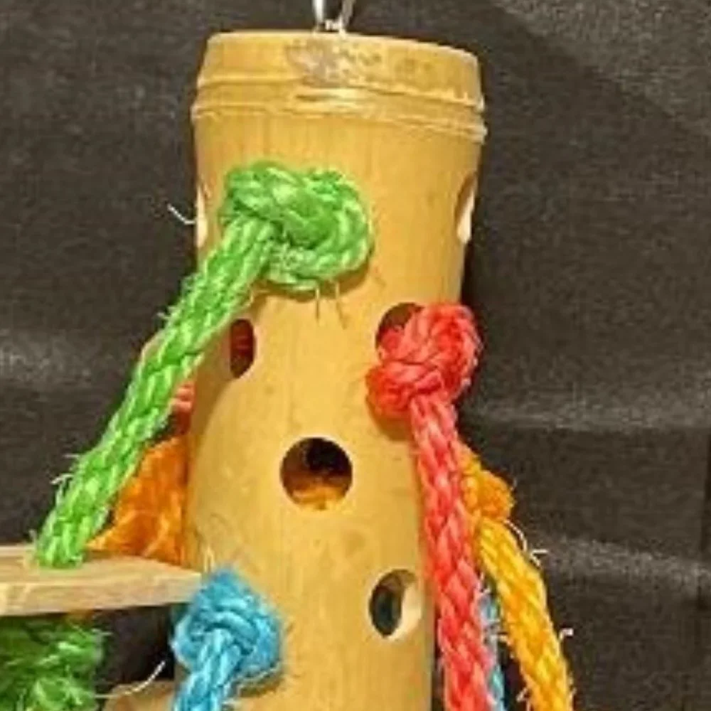 BRAND NEW ~ ALL LIVING THINGS BAMBOO MEDIUM SIZED BIRD TOY WITH BELL
